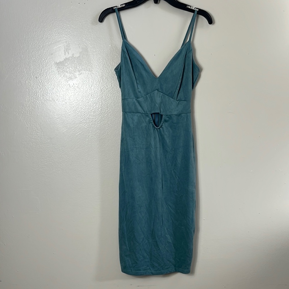 Charlotte Russe green spaghetti strap mini dress women’s size XS